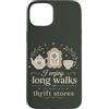 Thrift Store Findin Custodia per iPhone 15 Plus Mi piacciono lunghe passeggiate attraverso negozi dell'usato divertente