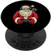 Gamer Christmas Gifts & Holiday Gaming A Divertente Gamer Babbo Natale Giocare Videogiochi Natale PopSockets PopGrip Adesivo