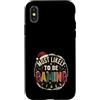 Gamer Christmas Gifts & Holiday Gaming A Custodia per iPhone X/XS Divertente Natale che è più probabile che sia un giocatore di gioco