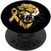 Prodotti per la sensibilizzazione sul ca Leone guerriero del cancro dell'infanzia - Nastro d'oro dell PopSockets PopGrip Adesivo