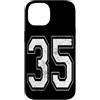 Vintage Varsity Athletic Numbers Custodia per iPhone 14 Numero 35 Varsity Jersey giocatore squadra sportiva