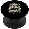 Gamer Christmas Gifts & Holiday Gaming A Più Probabilità Di Giocare A Videogiochi A Natale Divertente Gamer PopSockets PopGrip Adesivo