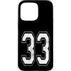 Vintage Varsity Athletic Numbers Custodia per iPhone 15 Pro Max Numero 33 Varsity Jersey giocatore squadra sportiva