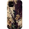 Poetic Object Collection Custodia per iPhone 11 Bottiglia di inchiostro con fiore Plume Writer ispirato