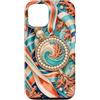 Coastal Charm Collection Custodia per iPhone 12/12 Pro Estetica della spiaggia costiera del medaglione di Pearl Tide