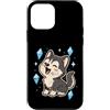 husky crystals winter happy dog cute Hal Custodia per iPhone 12 mini Happy Husky con Cristalli