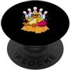 Funny Bowling Bowler Gifts Bowling Lover Divertente bowling anatra sciopero bowling amante bowler Pins Bowling PopSockets PopGrip Adesivo