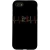 Drum Kit Heartbeat Vintage T-Shirts Custodia per iPhone SE (2020) / 7/8 Batteria Battito cardiaco Vintage ECG Cardiogramma Retro