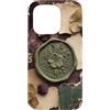 Poetic Object Collection Custodia per iPhone 15 Pro Sigillo di cera stile medaglione floreale oggetto letterario arte