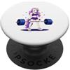 PixieDustDesigns Lifting Queen Unicorn Fitness Palestra Bodybuilding Allenamento Donna PopSockets PopGrip Adesivo