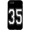 Vintage Varsity Athletic Numbers Custodia per iPhone SE (2020) / 7/8 Numero 35 Varsity Jersey giocatore squadra sportiva