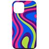 Kinetic Form Collection Custodia per iPhone 12 mini Modello di forma moderna delle onde di colore topografico