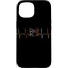 Drum Kit Heartbeat Vintage T-Shirts Custodia per iPhone 15 Batteria Battito cardiaco Vintage ECG Cardiogramma Retro