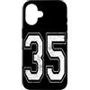 Vintage Varsity Athletic Numbers Custodia per iPhone 16 Numero 35 Varsity Jersey giocatore squadra sportiva