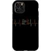 Drum Kit Heartbeat Vintage T-Shirts Custodia per iPhone 11 Pro Batteria Battito cardiaco Vintage ECG Cardiogramma Retro