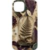 Poetic Object Collection Custodia per iPhone 15 Plus Ispirato allo scrittore in vetro con felce pressata all'interno