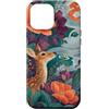 Small Nature Collection Custodia per iPhone 12 Pro Max Motivo botanico selvatico con piccoli cervi sotto i fiori