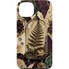 Poetic Object Collection Custodia per iPhone 13 Ispirato allo scrittore in vetro con felce pressata all'interno