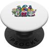 Hippie Gnomes Retro Groovy Store Gnomo hippie retrò Groovy Tie Dye arcobaleno pace gnomo PopSockets PopGrip Adesivo