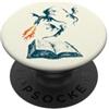 Libri sui Draghi e Letteratura del Club Dragon Book Fantasy Reading Lettore di Topi di Biblioteca PopSockets PopGrip Adesivo