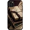 Poetic Object Collection Custodia per iPhone 11 Pro Max Pila di diari fatti a mano in bianco poetico vintage estetica