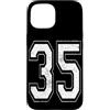 Vintage Varsity Athletic Numbers Custodia per iPhone 15 Numero 35 Varsity Jersey giocatore squadra sportiva