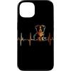 Border Collie Heartbeat Vintage T-Shirts Custodia per iPhone 13 Cardiogramma ECG vintage con battito cardiaco Border Collie retrò