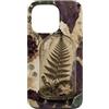 Poetic Object Collection Custodia per iPhone 13 Pro Ispirato allo scrittore in vetro con felce pressata all'interno