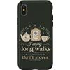 Thrift Store Findin Custodia per iPhone X/XS Mi piacciono lunghe passeggiate attraverso negozi dell'usato divertente