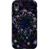 Starlit Woodland Mushroom Collection Custodia per iPhone XR Anello a forma di fungo viola con baccelli luminosi