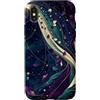 Midnight Comet Art Collection Custodia per iPhone X/XS Cometa dalla coda del nastro celeste