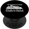 GPS Coodinates and Skyline of your City Coordinate GPS Fuji Silhouette Giappone Tokyo Tokyo Skyline PopSockets PopGrip Adesivo