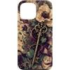 Poetic Object Collection Custodia per iPhone 13 Pro Max Stile antico chiave e nastro ispirato a scrittori