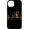 Border Collie Heartbeat Vintage T-Shirts Custodia per iPhone 15 Plus Cardiogramma ECG vintage con battito cardiaco Border Collie retrò