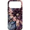 Pearled Fabric Bloom Collection Custodia per iPhone 17 Pro Max Corpetto floreale in tessuto color prugna