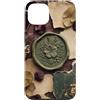 Poetic Object Collection Custodia per iPhone 13 Sigillo di cera stile medaglione floreale oggetto letterario arte