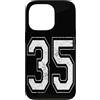 Vintage Varsity Athletic Numbers Custodia per iPhone 13 Pro Numero 35 Varsity Jersey giocatore squadra sportiva