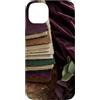 Poetic Object Collection Custodia per iPhone 14 Plus Pila di diari fatti a mano in bianco romantico modello antico