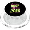 Sporty Birthday Party Supply for Basketb Born To Hoop Since 2016, anno di nascita, tema basket, compleanno PopSockets PopGrip per MagSafe