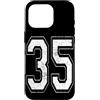 Vintage Varsity Athletic Numbers Custodia per iPhone 16 Pro Numero 35 Varsity Jersey giocatore squadra sportiva