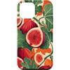 Fresh Market Collection Custodia per iPhone 12 mini Illustrazione di cibo audace grappolo di foglie e fico
