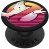 Ghostbusters 80s Synthwave Outrun Tramonto Vintage No-Ghost PopSockets PopGrip Adesivo