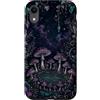 Moonlit Mushroom Pond Collection Custodia per iPhone XR Anello a fungo viola intorno allo stagno al chiaro di luna