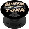 4BluefinTunaLovers Pesca di tonno rosso Pesca Grafica Pesce Papà Uomini Ragazzi PopSockets PopGrip Adesivo