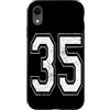 Vintage Varsity Athletic Numbers Custodia per iPhone XR Numero 35 Varsity Jersey giocatore squadra sportiva