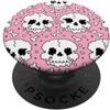 Halloween Pink Goth Decor Cute Pink Goth Trippy Skeleton Bones Halloween Pastel Gothic PopSockets PopGrip Adesivo