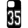 Vintage Varsity Athletic Numbers Custodia per iPhone 16 Pro Max Numero 35 Varsity Jersey giocatore squadra sportiva