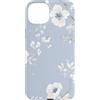 Graziosi disegni floreali Custodia per iPhone 15 Plus Modello vintage di fiori bianchi e blu