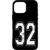 Vintage Varsity Athletic Numbers Custodia per iPhone 16 Pro Max Numero 32 Varsity Jersey squadra sportiva giocatore