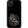 Vet Tech Veterinary Assistant Veterinari Custodia per iPhone 11 Pro Max Vet Tech - Stetoscopio a forma di zampa